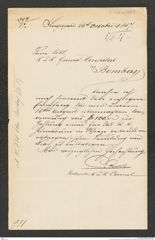 k.k. naturhistorisches Hofmuseum, Intendanzakten 1885-1896 (Hauer), Aktenzahl Z.454.a/1887, Seite 1